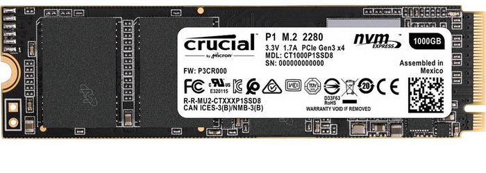 Crucial P1 1TB M.2 NVMe SSD Review