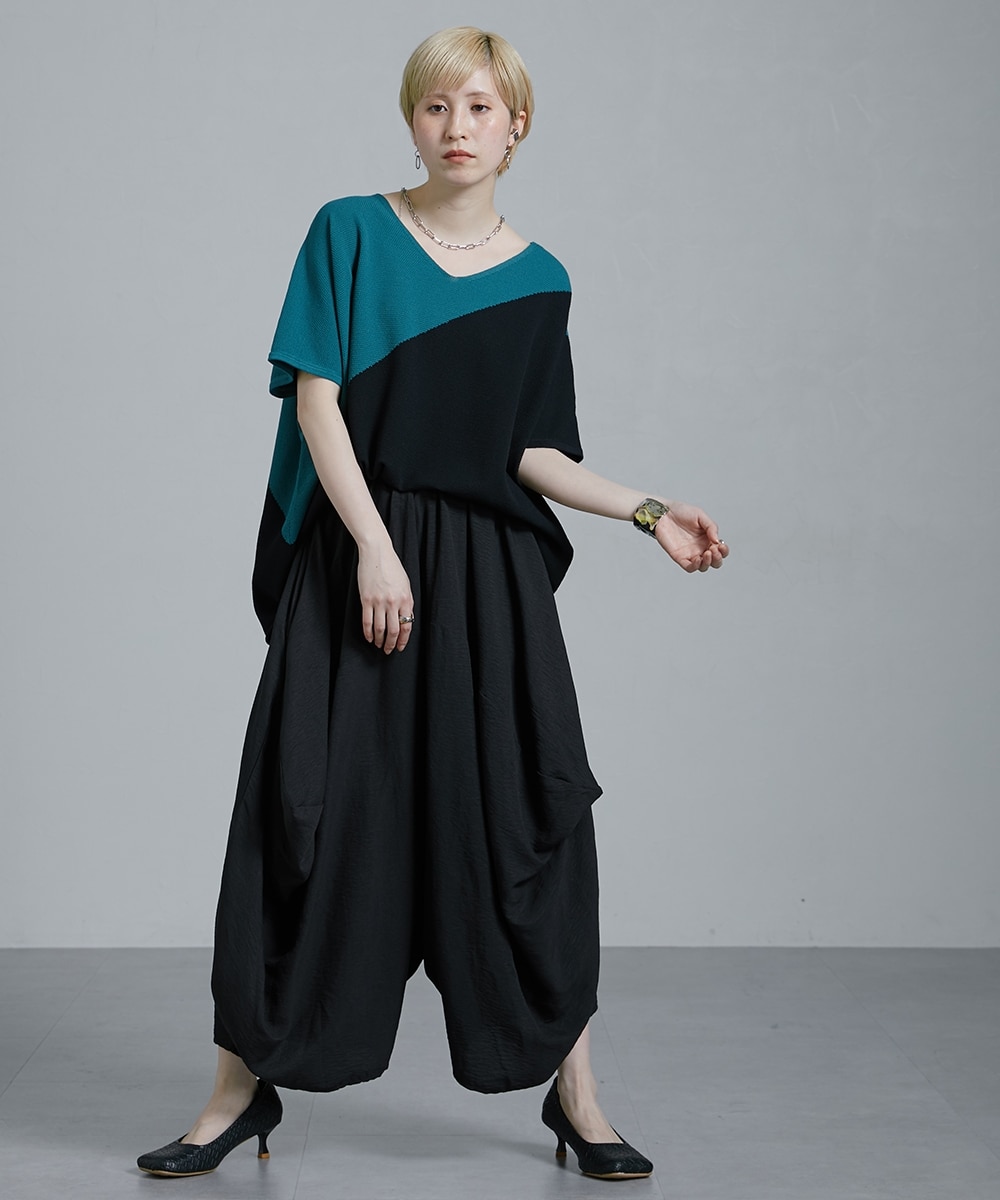 オーバーサイズ変形タックサルエルパンツ ［Soiunique］ 通販【ニッセン】