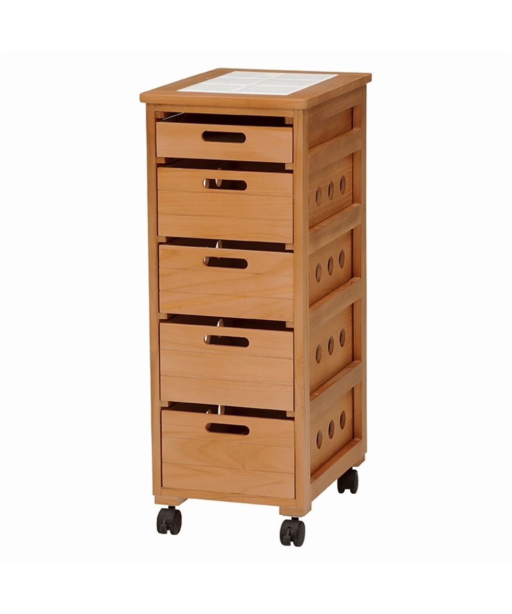 幅が選べるタイル付き隙間収納キッチンワゴン【幅20cm～30cm】 通販