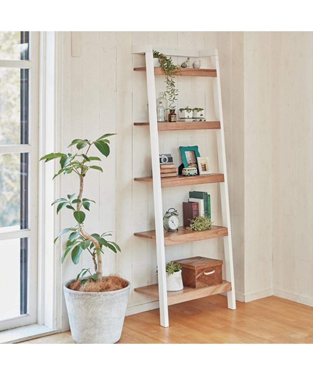 天然木壁掛けディスプレイラック 通販【ニッセン】