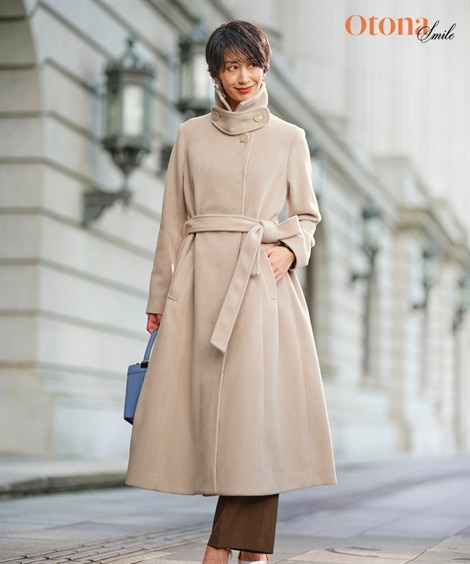 2WAYウールタッチAラインコート＜大きいサイズ有＞【OtonaSMILE】 通販
