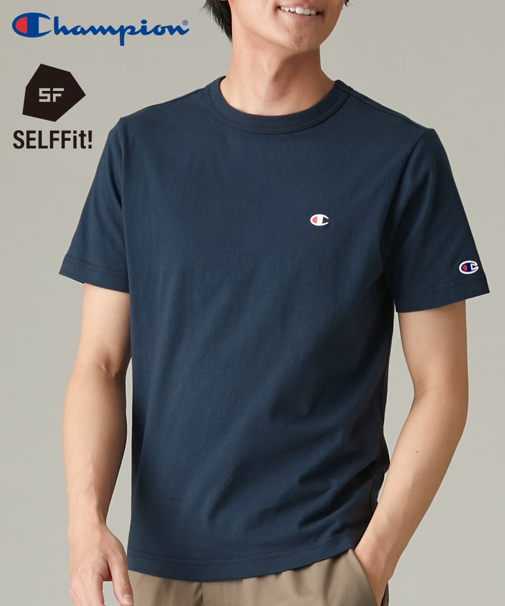 Champion 綿100％ワンポイント半袖クルーネックTシャツ【3L