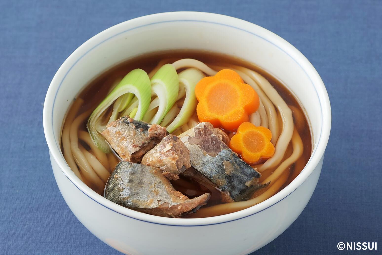 甘辛さば煮付うどん | レシピ | ニッスイ