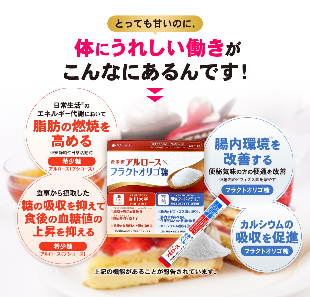 アルロース（希少糖）&フラクトオリゴ糖 | ナチュレサプリメント＆教授