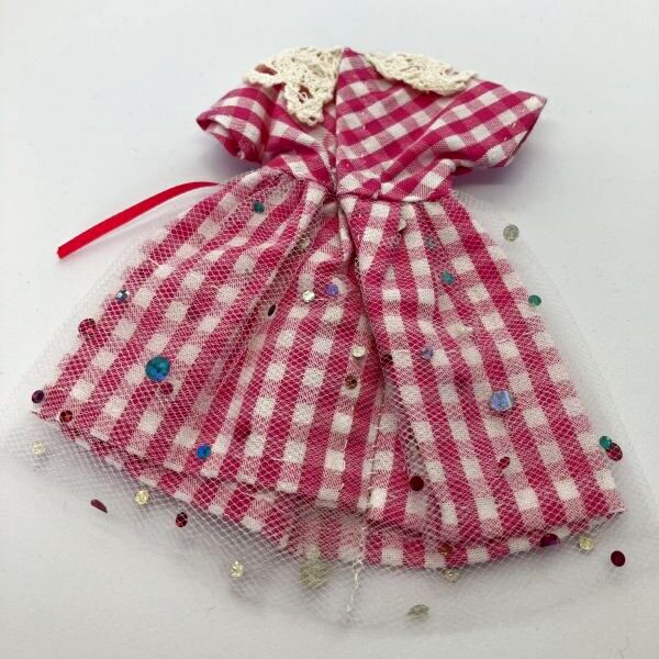 リカちゃん相当 size『ピンクチェック☆ワンピース』 - N's doll&Cafe