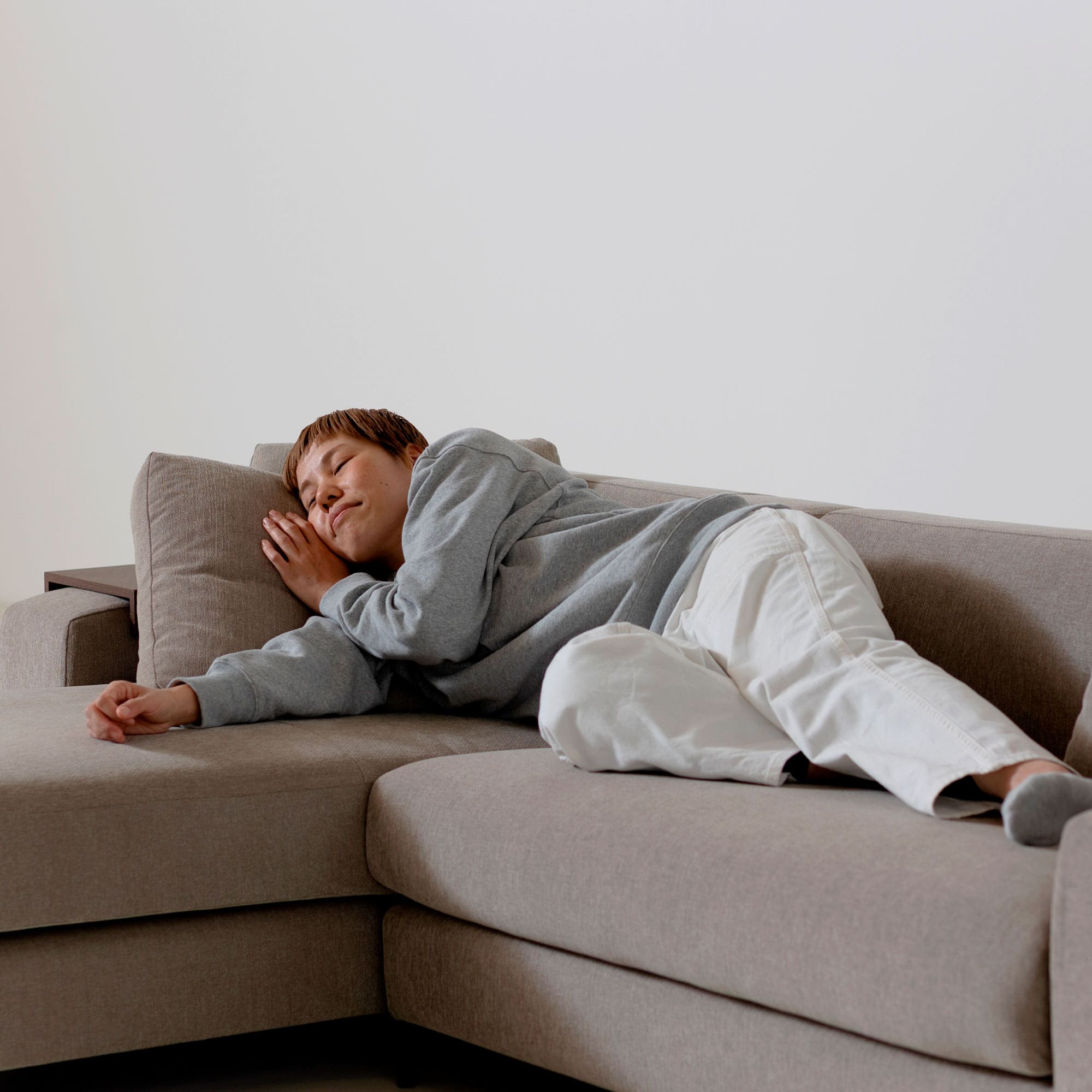 noyes 3人掛け片肘ソファカバー、クッションカバー シルバーグレー