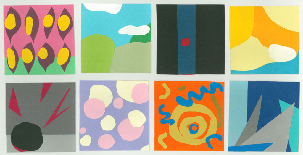 構成力：色彩（感情表現、音楽の造形表現）」基礎造形専攻｜桑沢2022