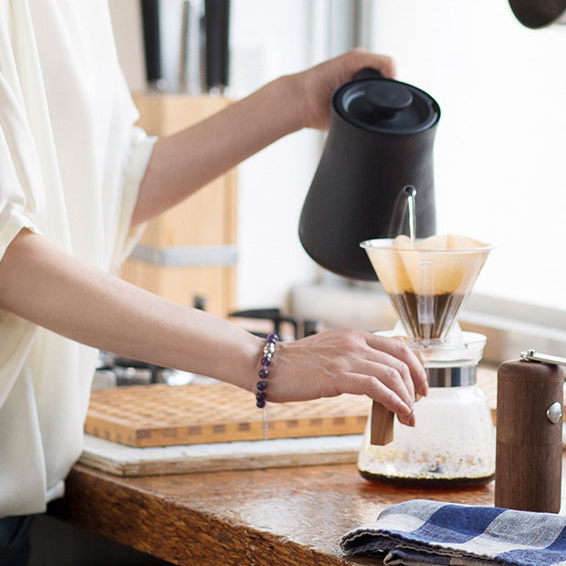念珠ブレスレット 防水タイプ アメジスト【在庫僅か／お問い合わせ