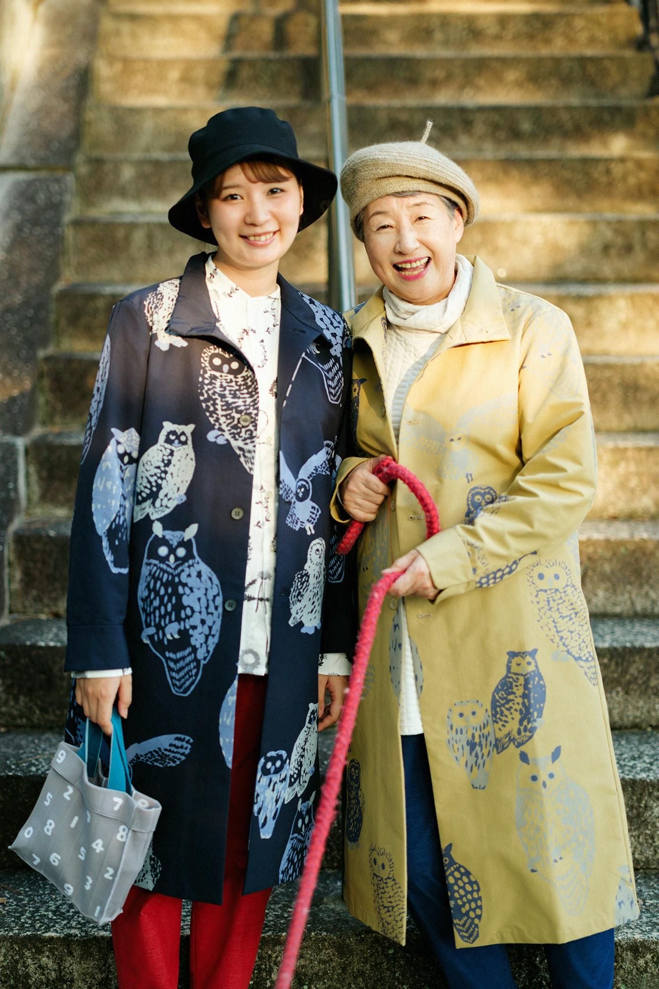 ウェザークロス スタンドカラー ロングコート／ふくろう 深紺（しんこ