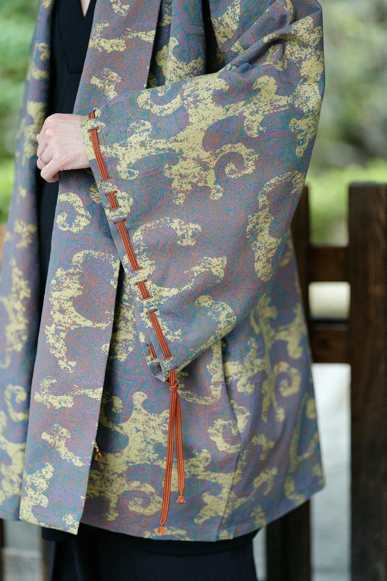 ジャカール 宮中袖（きゅうちゅうそで） 短衣（たんい） 単（ひとえ