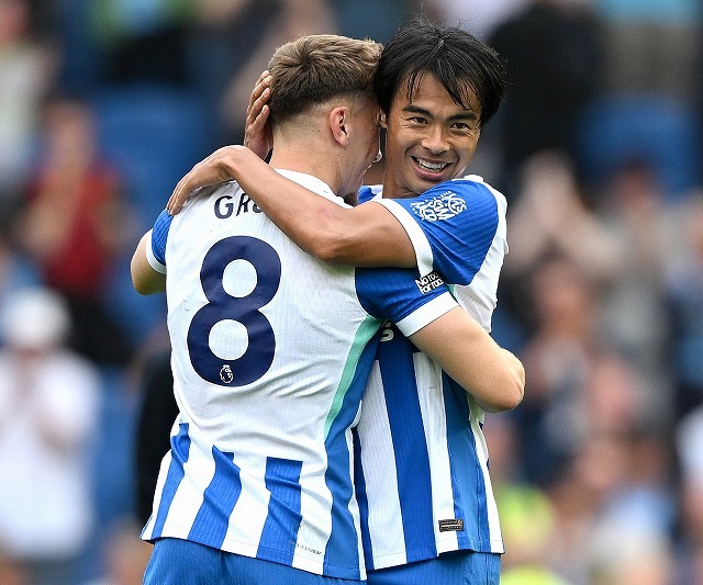 三笘薫が89分に決勝アシスト！ブライトンはハーランドに先制を許すも