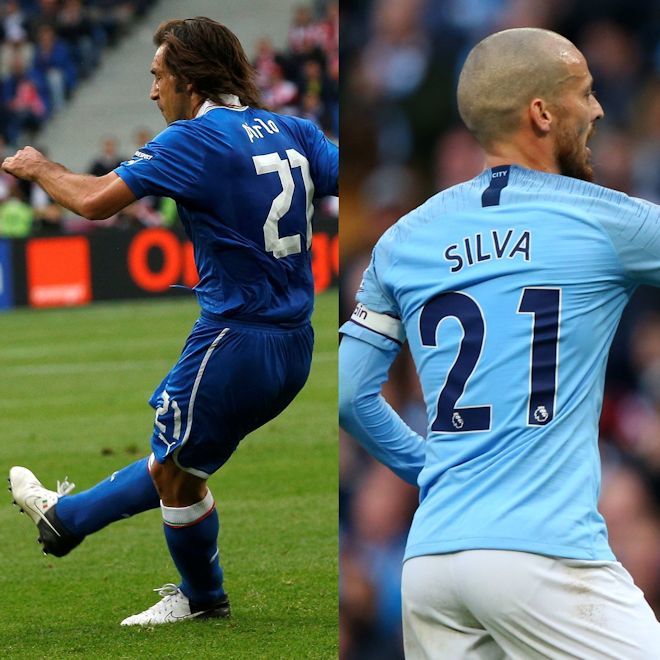 背番号秘話】ピルロやシルバといった天才パサーたちはなぜ「21番」に