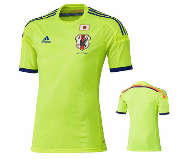 日本代表の新アウェイユニ発表…史上初、全面蛍光色のイエローで