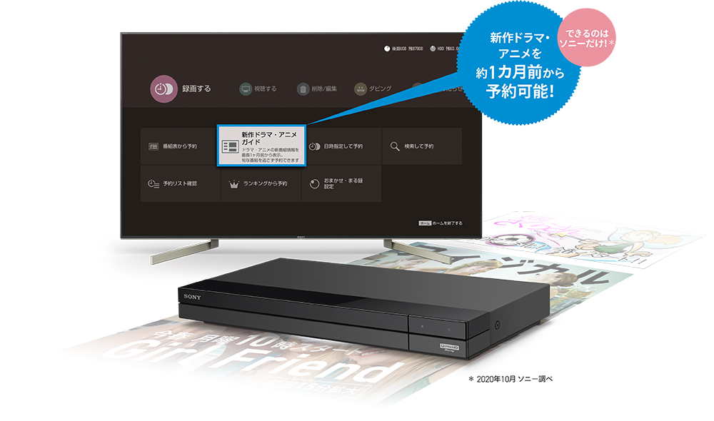 BDZ-FBW2000/BDZ-FBW1000 特長 : 4K放送録画機能 | ブルーレイディスク