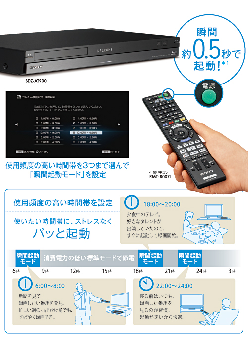 BDZ-AT700 特長 : 快適操作 | ブルーレイディスクレコーダー | ソニー
