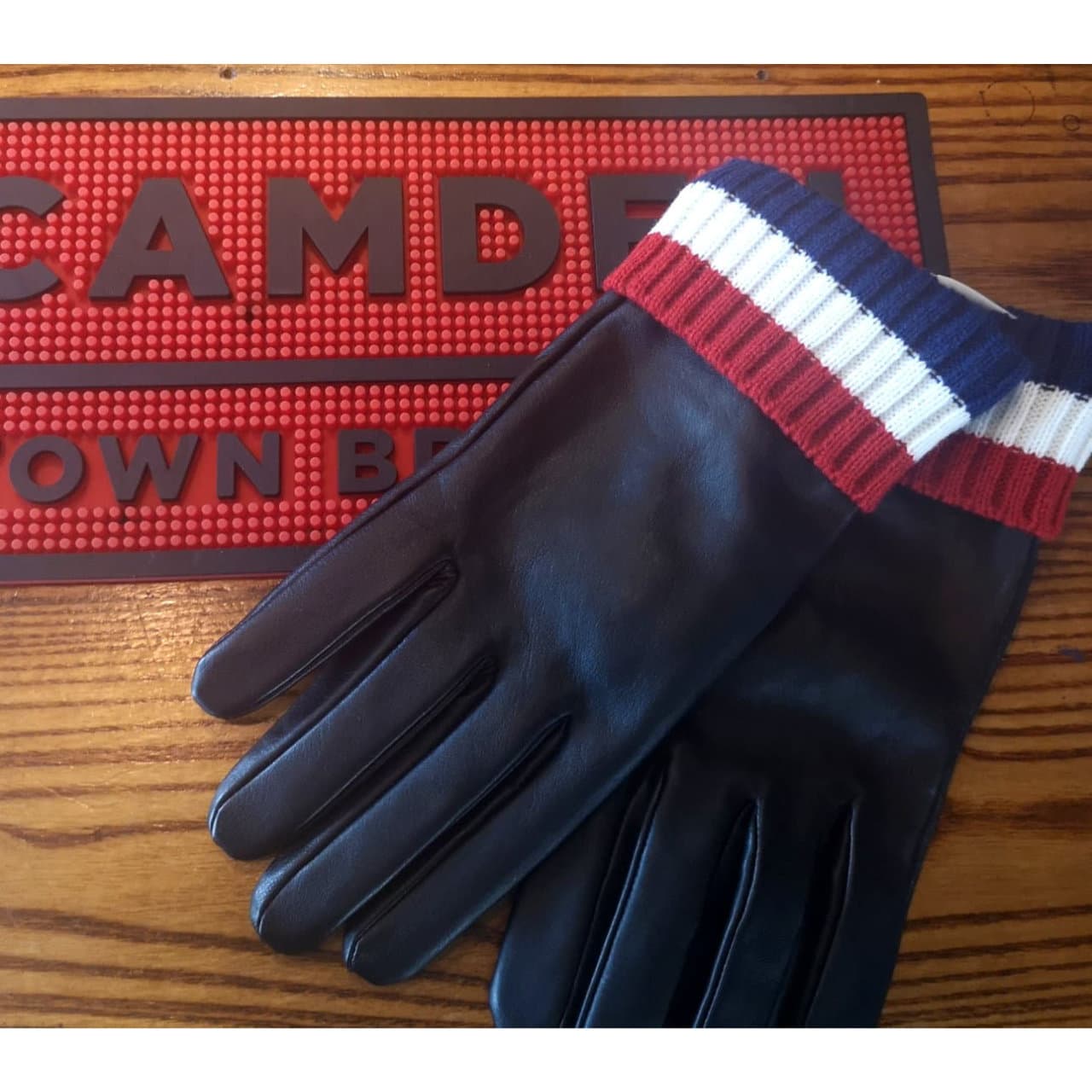 Frederick Sheppard | メンズ トリコロールカフ レザーグローブ〈Black