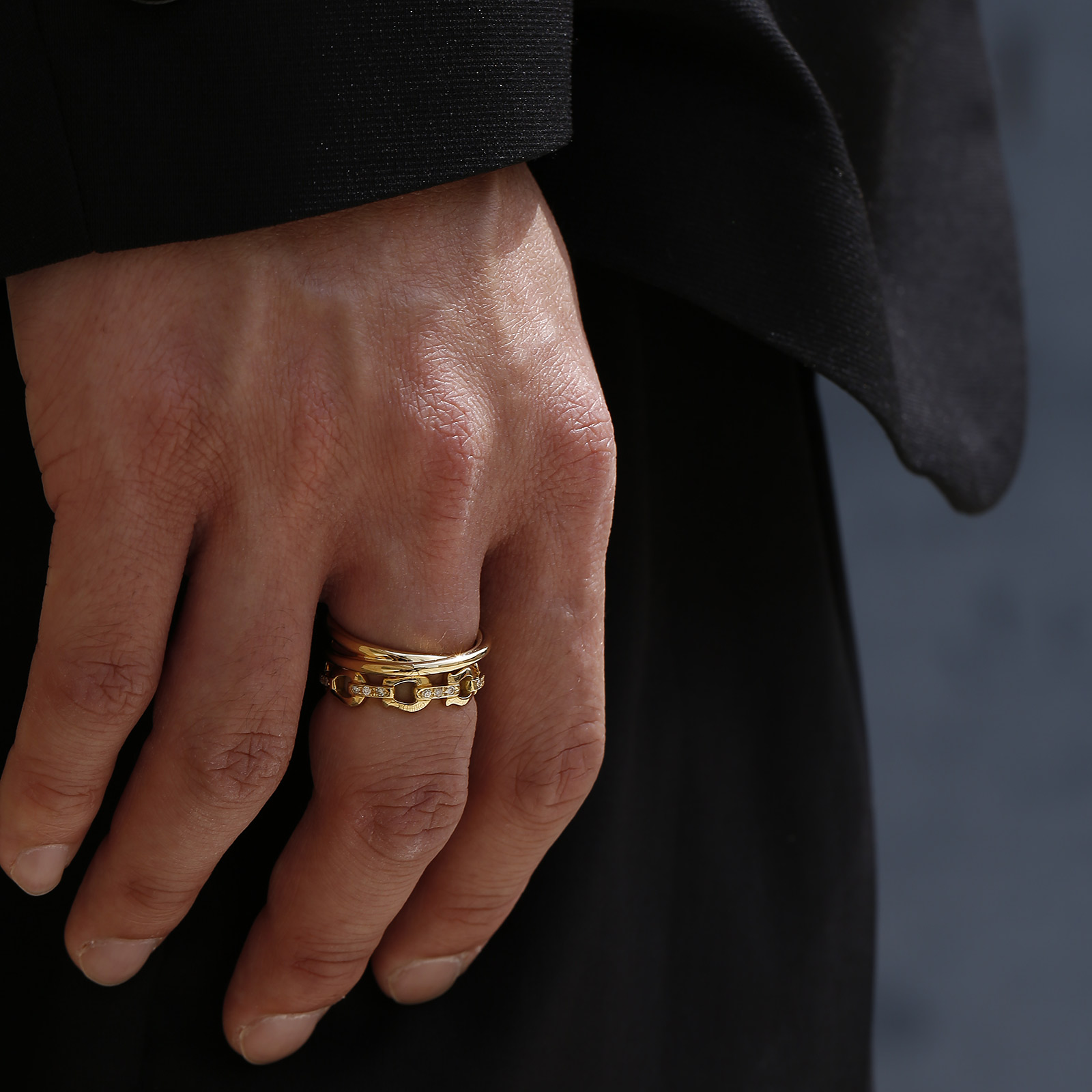 SYMPATHY OF SOUL（シンパシーオブソウル） Thin Horseshoe Link Ring