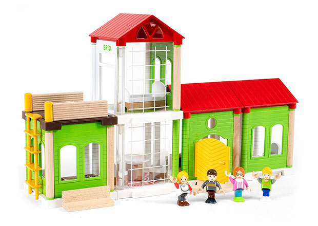 木のレールおもちゃと一緒に遊べるBRIOヴィレッジ ホームセット