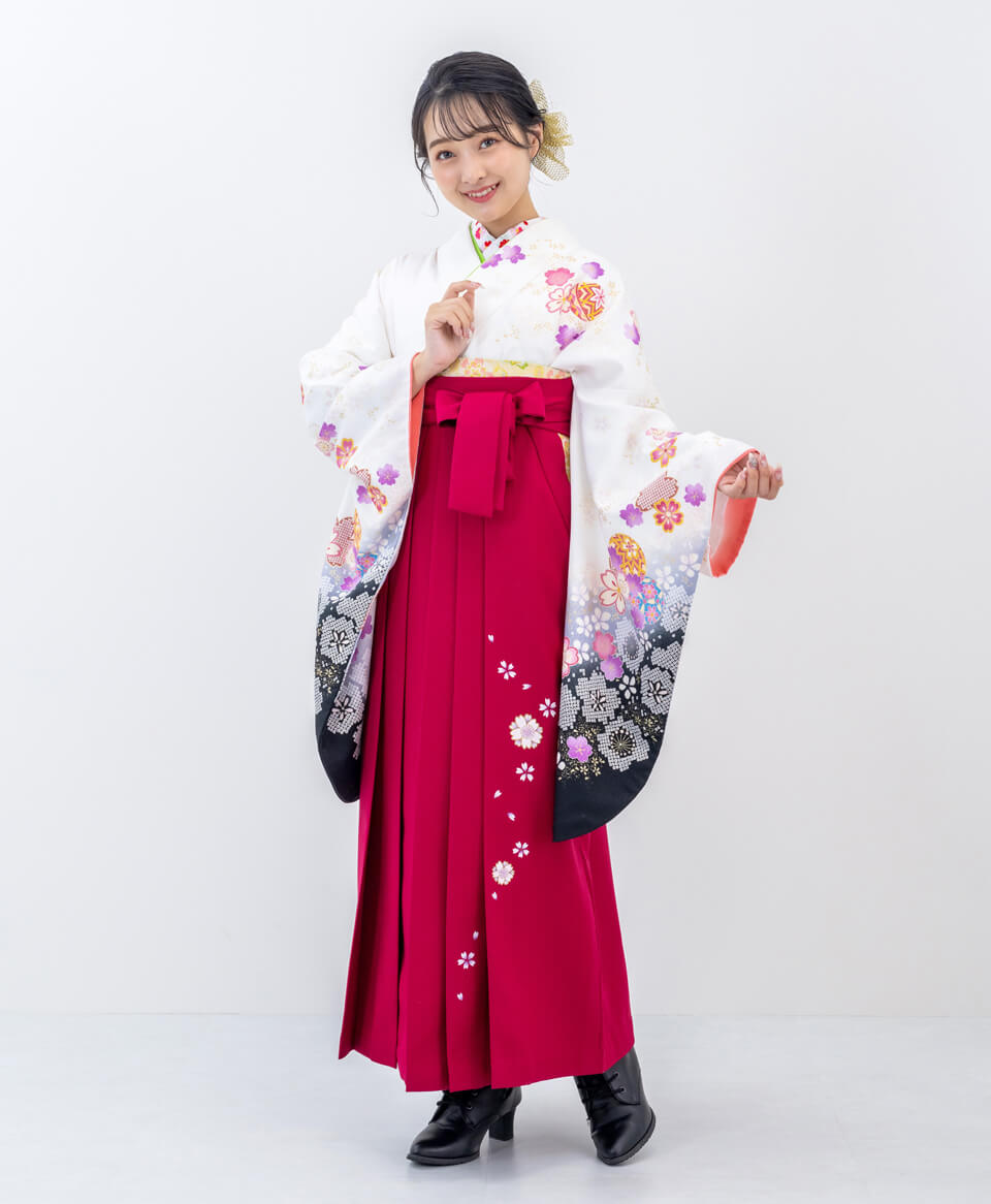 レンタル着物E00049×袴RZY209 | 【京都さがの館】卒業式袴レンタル