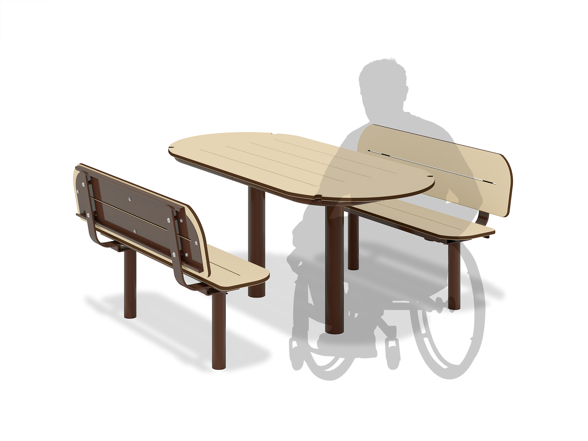 みんなのテーブルベンチ RTF-1510 公園ベンチ関連製品 ｜ 株式会社サカヱ