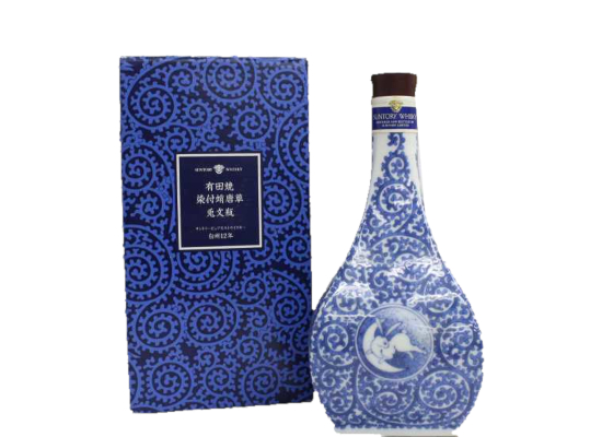 白州12年 有田焼 染付蛸唐草兎文瓶 サントリー スペシャルボトル