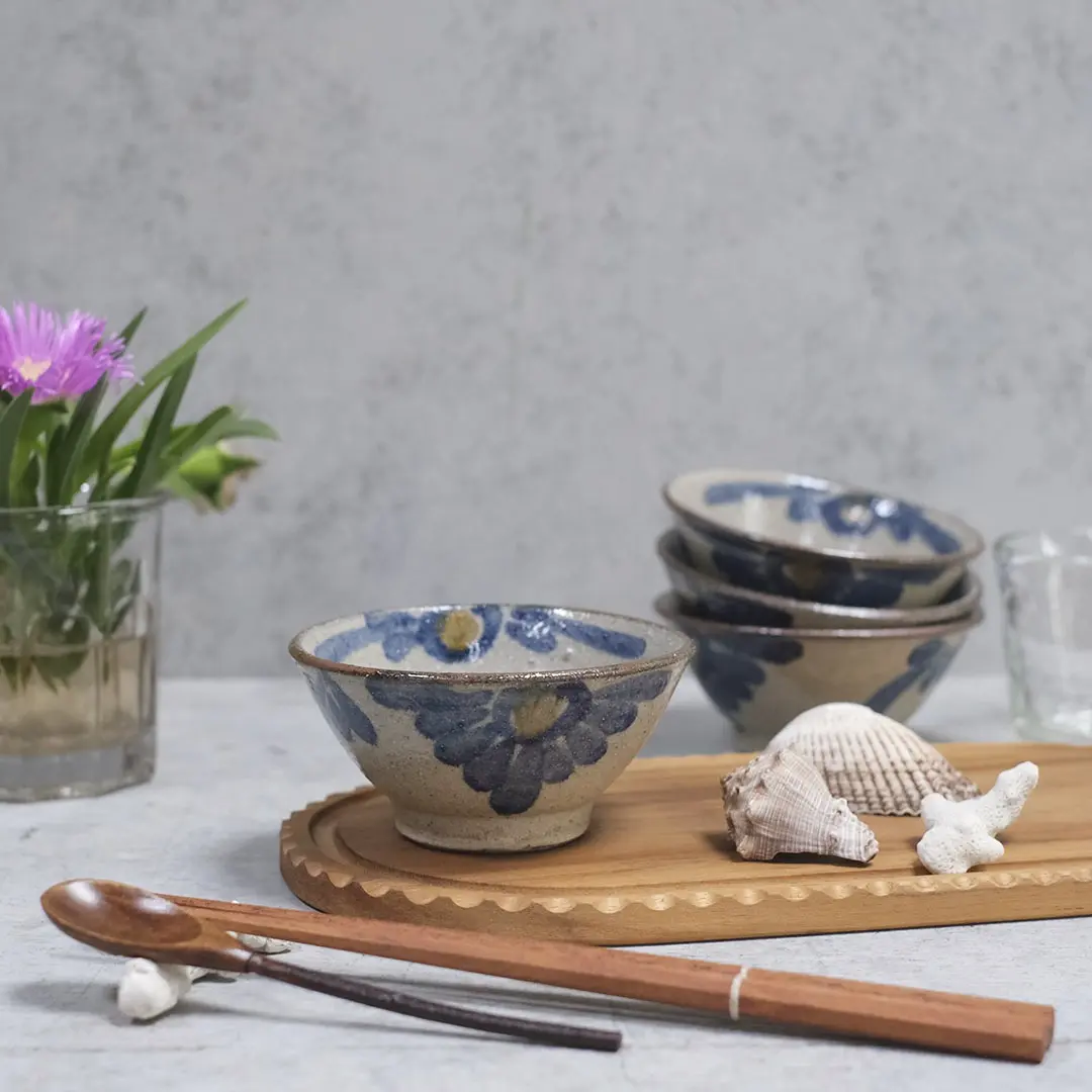 やちむん 沖縄 宮城正享 マカイ 飯椀 小 茶碗 読谷村北窯 登り窯 の