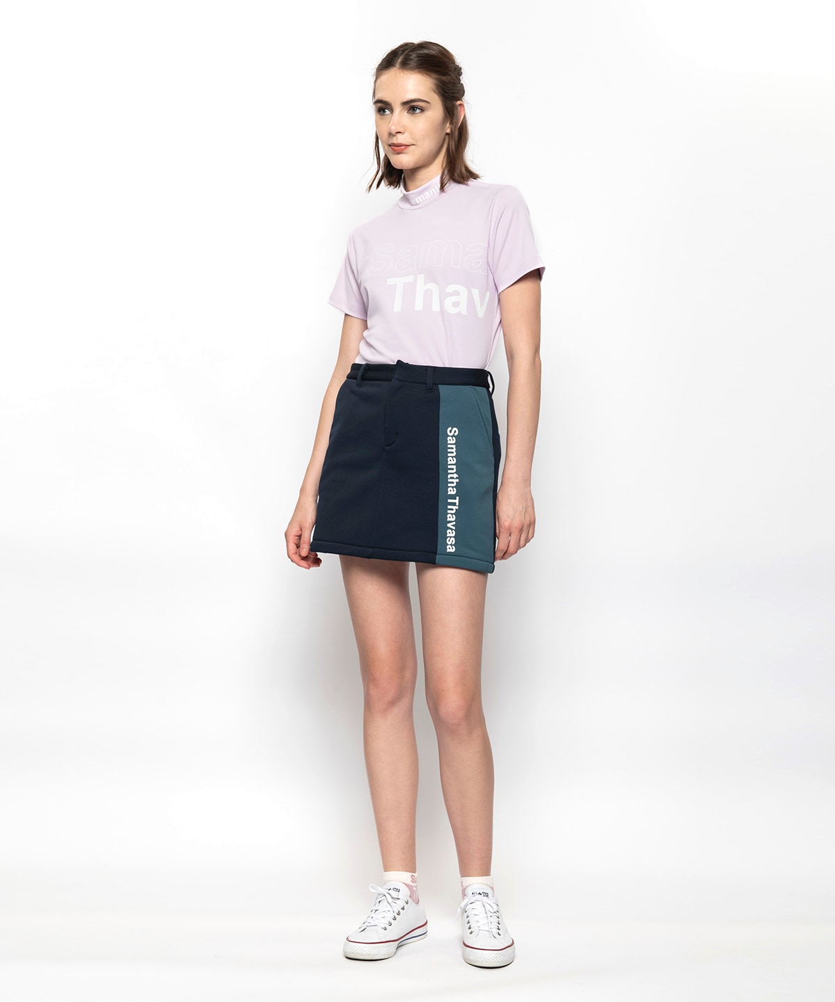 Samantha Thavasa UNDER25 セットアップ ニット チェック Samantha