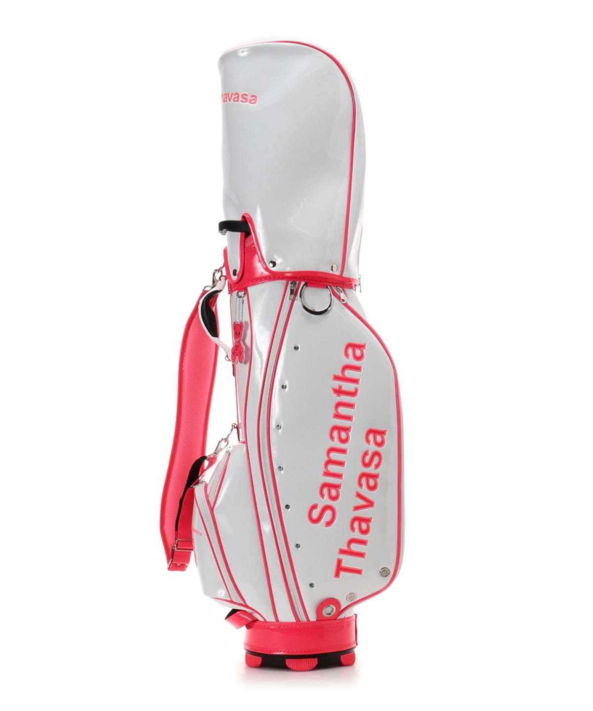 Samantha Thavasa キャディバッグ ホワイト/レッド Samantha Thavasa