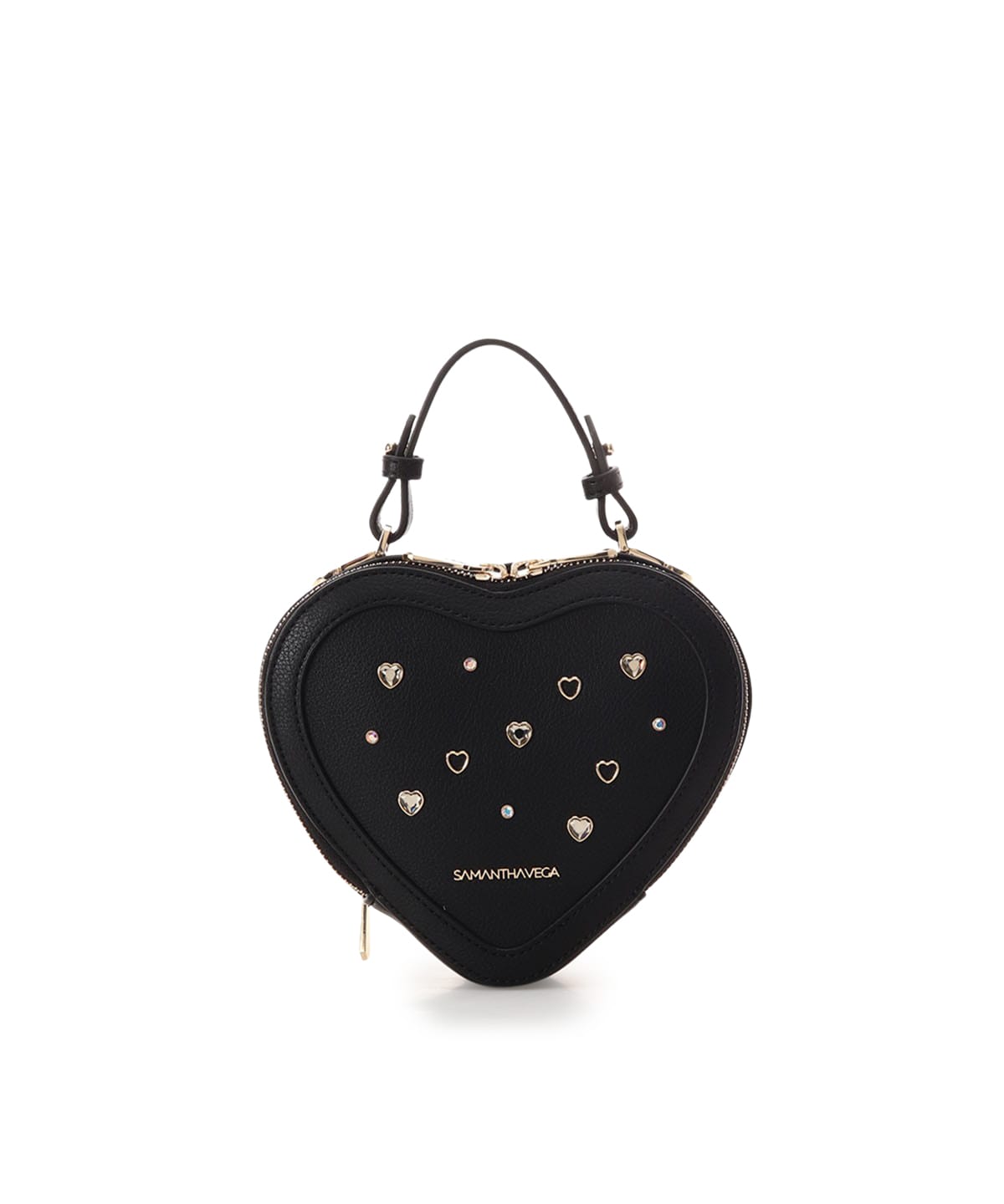 ビジューハート型ショルダーバッグ(FREE ブラック): SAMANTHAVEGA