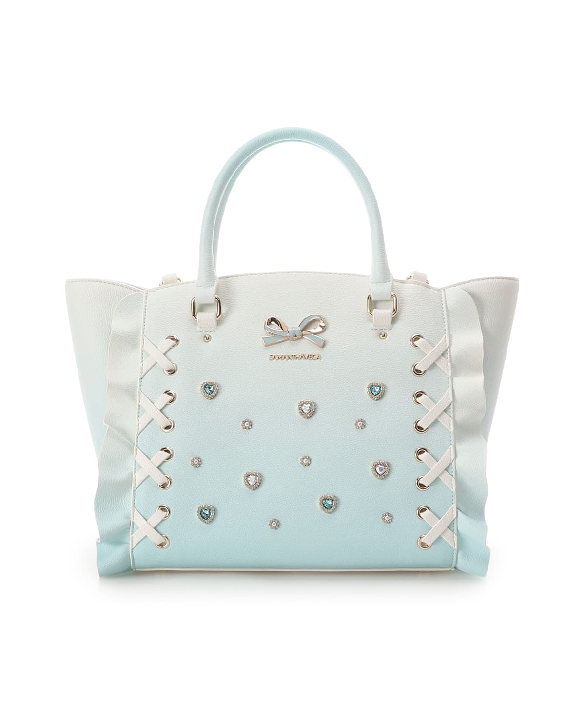 レースアップハートビジューグラデーションフラッター（小）(FREE