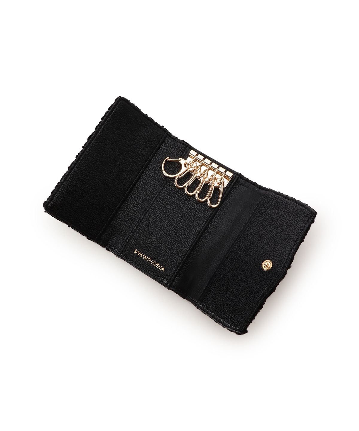 ソリッドリボンツイードキーケース(FREE ブラック): SAMANTHAVEGA