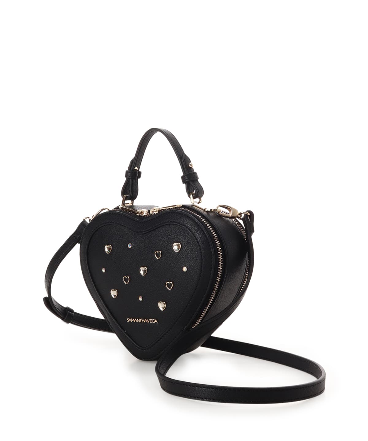 ビジューハート型ショルダーバッグ(FREE ブラック): SAMANTHAVEGA