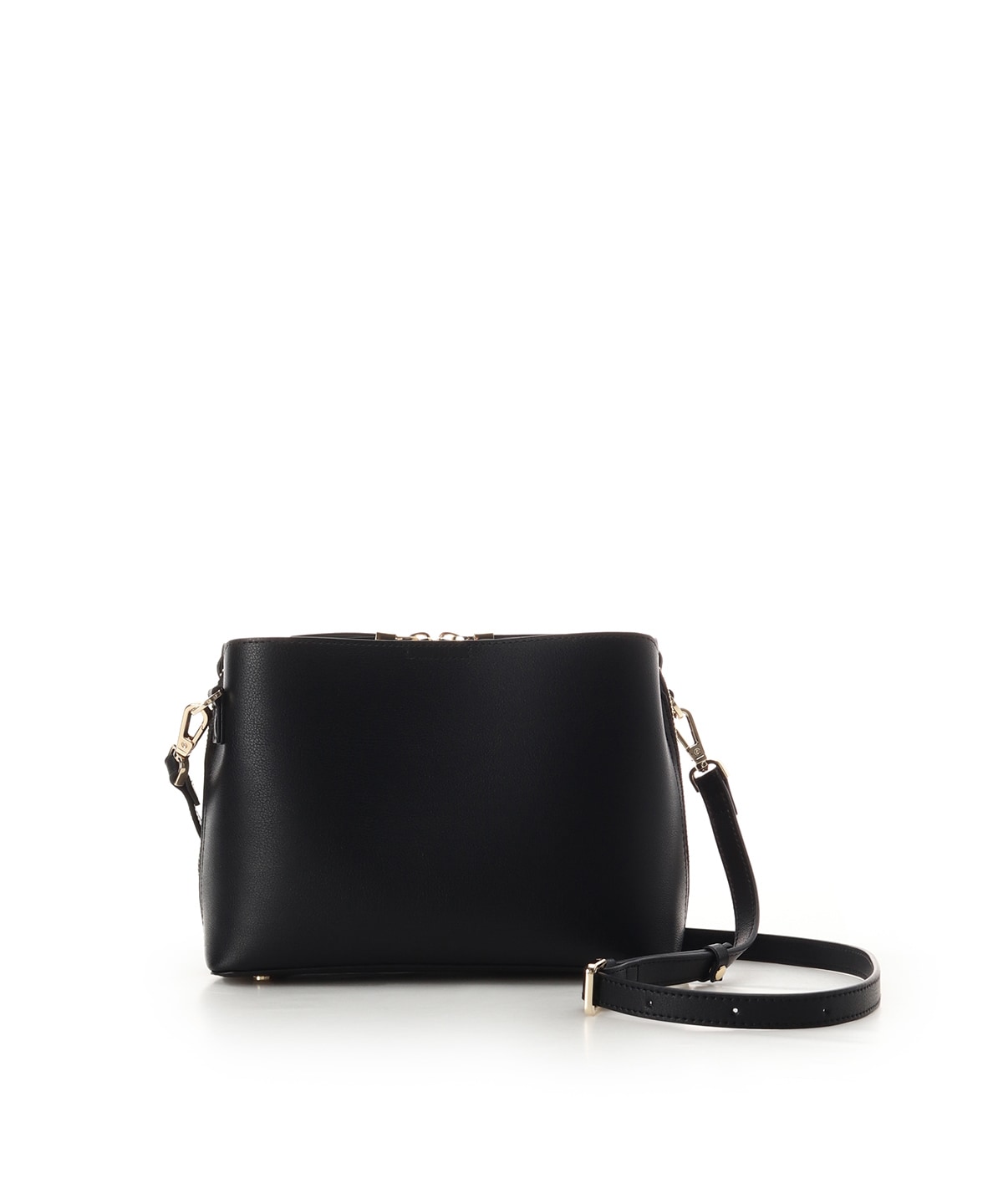 かぶせポケット合皮ショルダーバッグ(FREE ブラック): Samantha