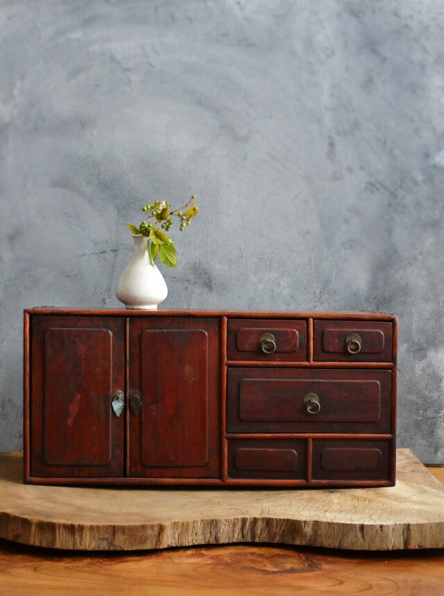 Antique Sam's Collection 小箱 小さな箪笥 李朝小さな引き出し箱 開き箱