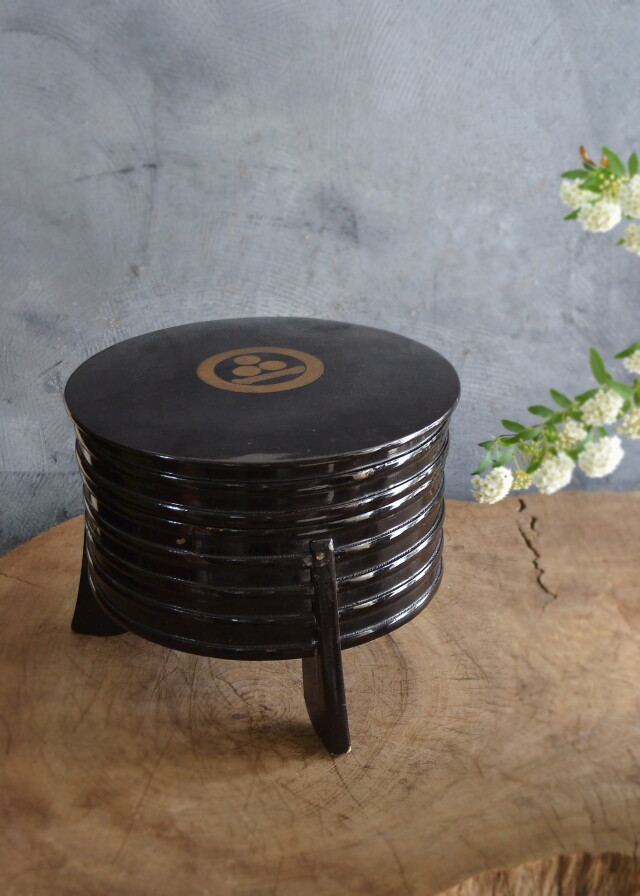 蒔絵漆器 ほかい 骨董 蒔絵 行器 茶櫃 小さなほかい