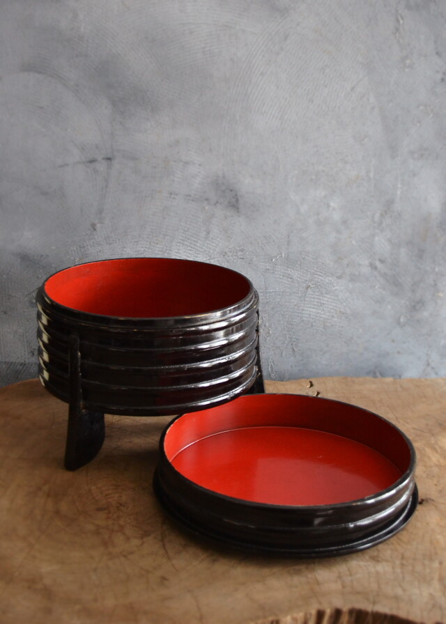 蒔絵漆器 ほかい 骨董 蒔絵 行器 茶櫃 小さなほかい