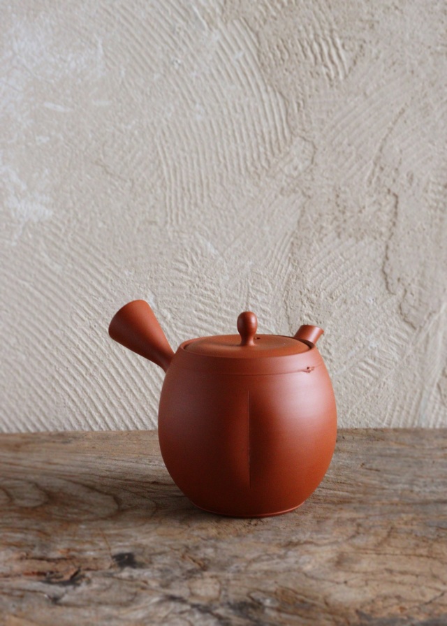 常滑焼棗型急須 玲光作 煎茶道具 朱泥急須 Antique Sam's Collection