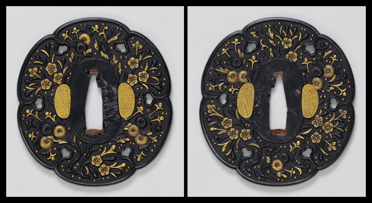 短刀脇差小鍔草葉の図 短刀脇差小鍔草葉の図 短刀脇差小鍔草葉の図