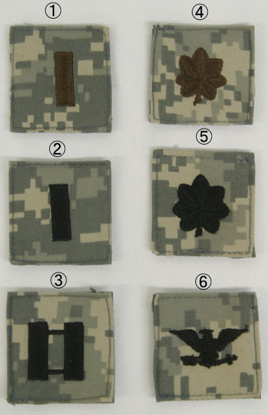 S＆Graf / 【1131】US. BDU用階級章[ACU迷彩 将校用]①②