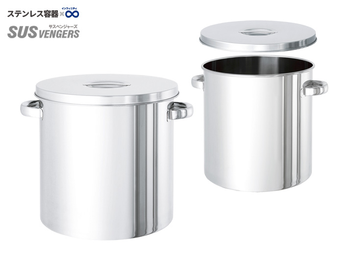 STスタンダード容器｜蓋付き円筒型ステンレス容器（SUS304・4L～100L