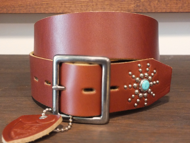 送料無料】通販 札幌 HTC BELT END ONLY #STARBURST TURQUOISE レザー