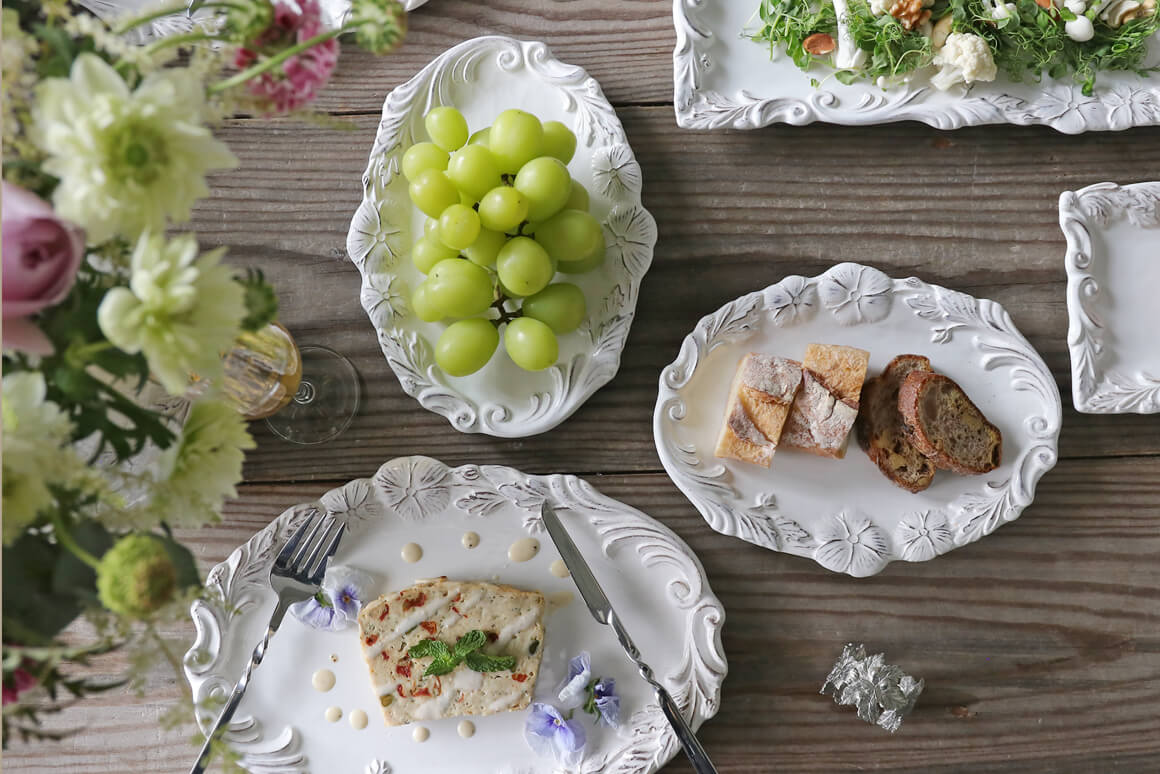 ELIOS MYFLOWER エリオス マイフラワー オーバルプレートSホワイト