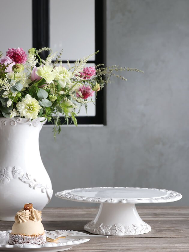 ELIOS MYFLOWER エリオス マイフラワー ケーキスタンドホワイト W23cm