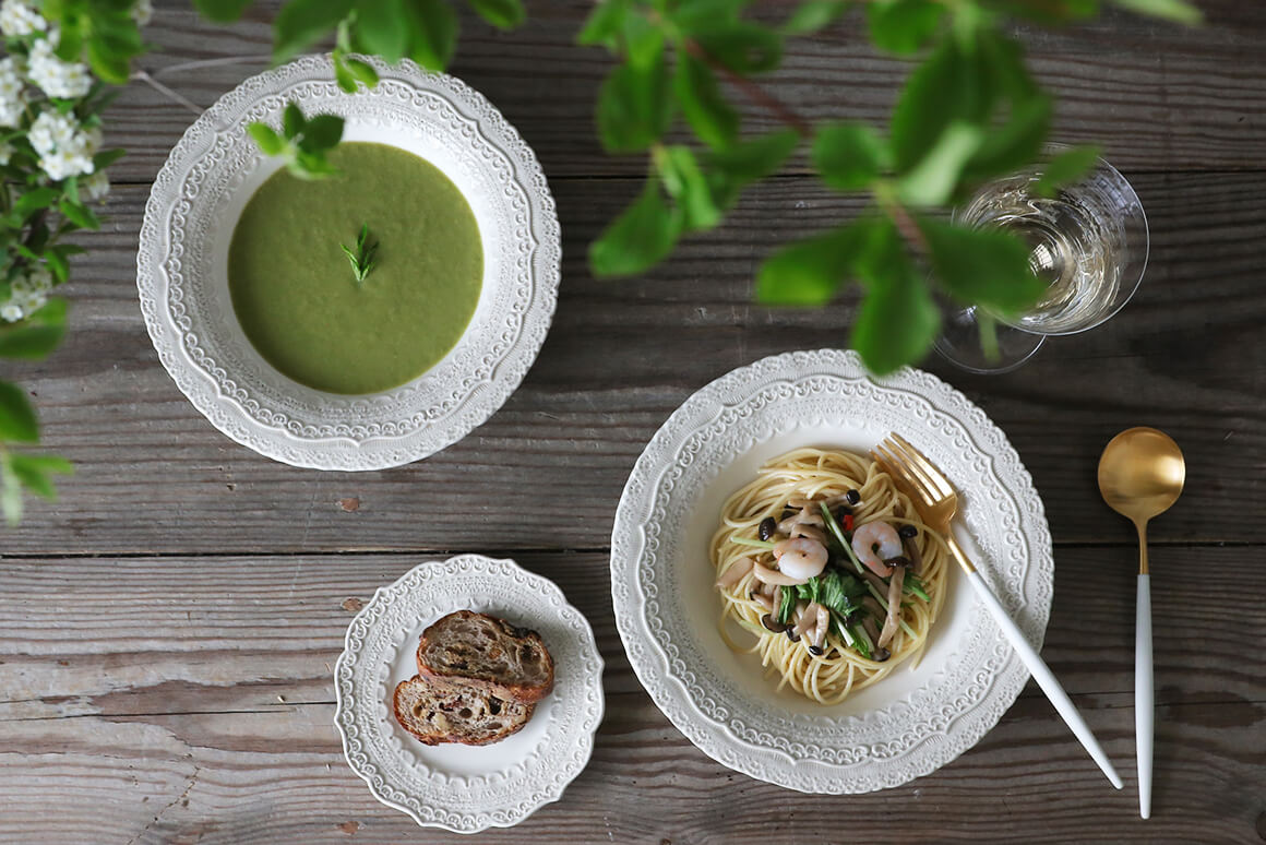 ELIOS FINEZZA エリオス フィネッツァ スープパスタプレートクリーム