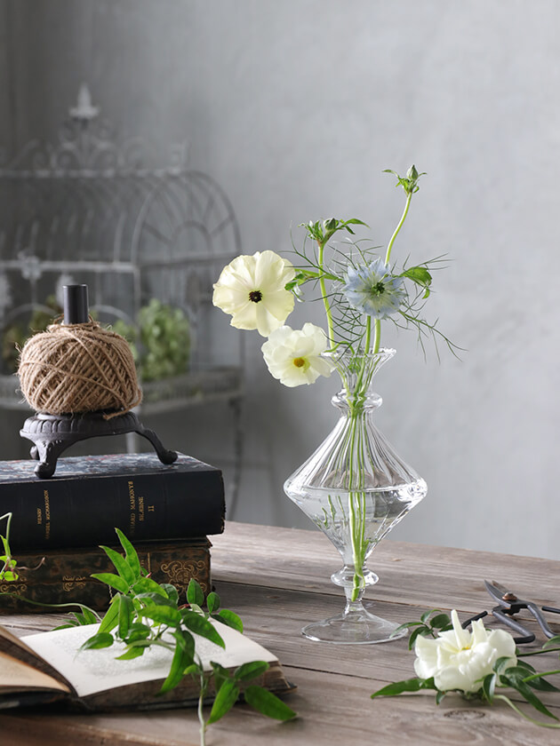 ガレ風 花瓶 ガラス細工 グレープ フラワーベース アンティーク 西洋