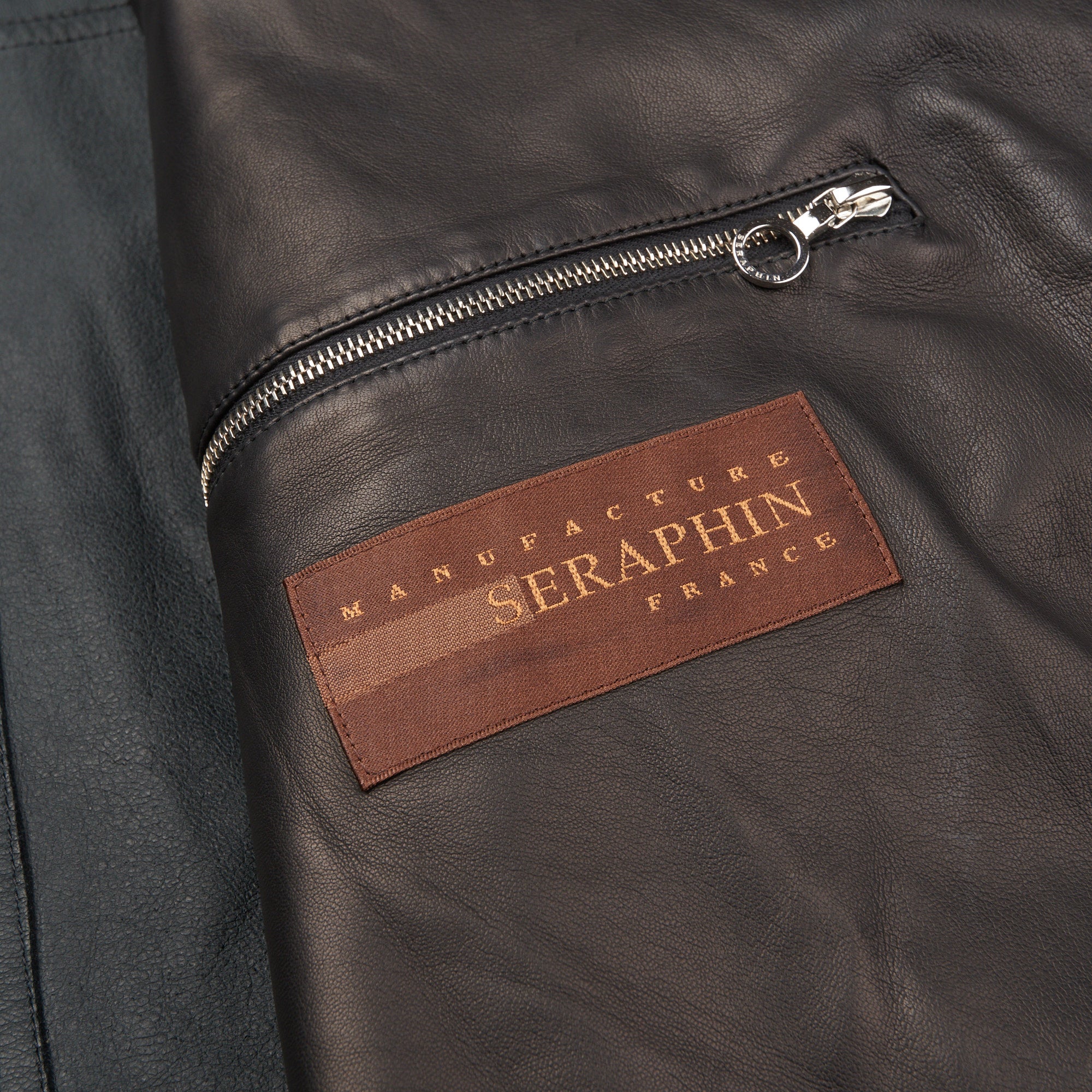 SERAPHIN Black Suede Goat Leather Unlined Field Jacket FR 50 US M