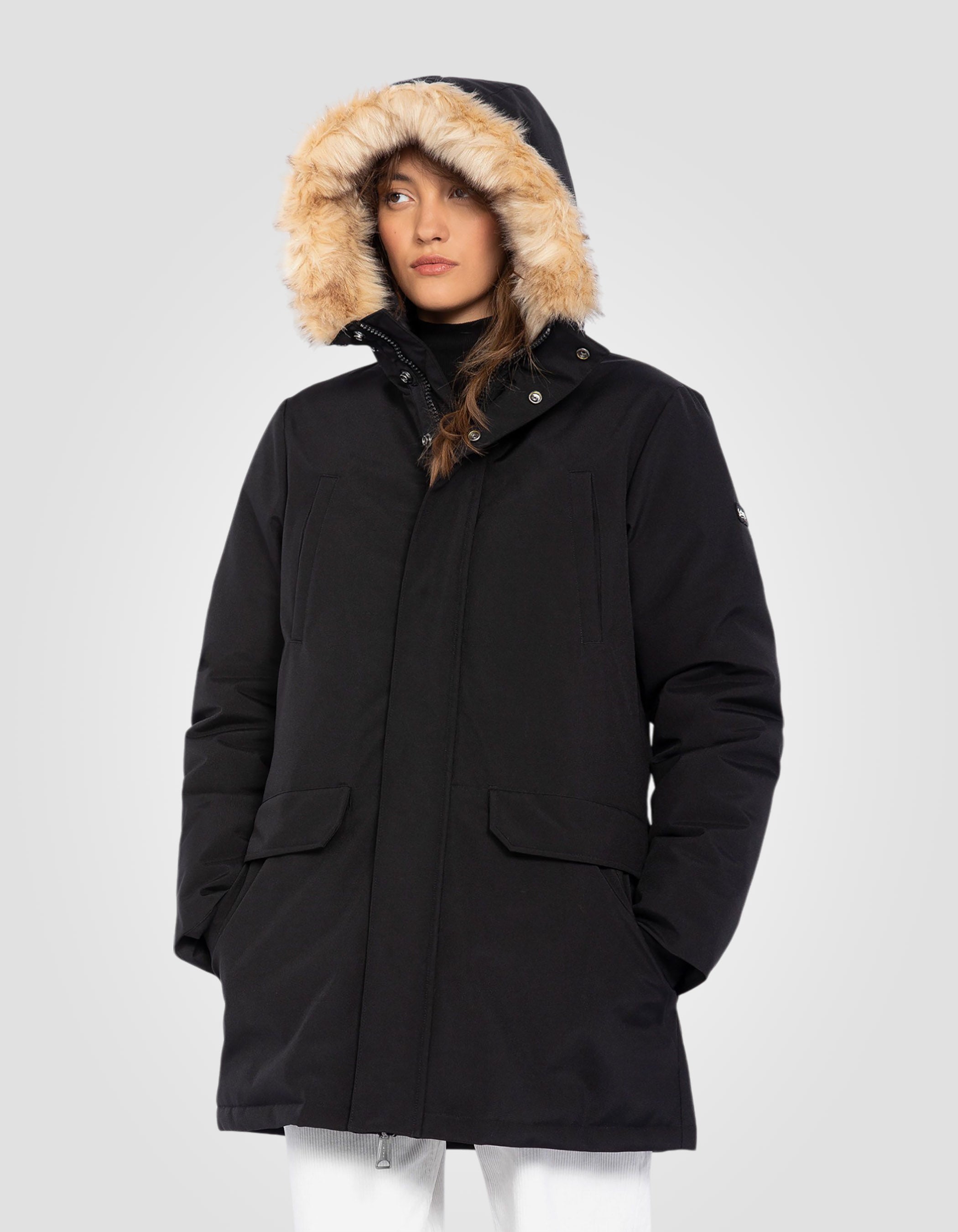 Black hooded parka - JKTNELLYW | Schott NYC®