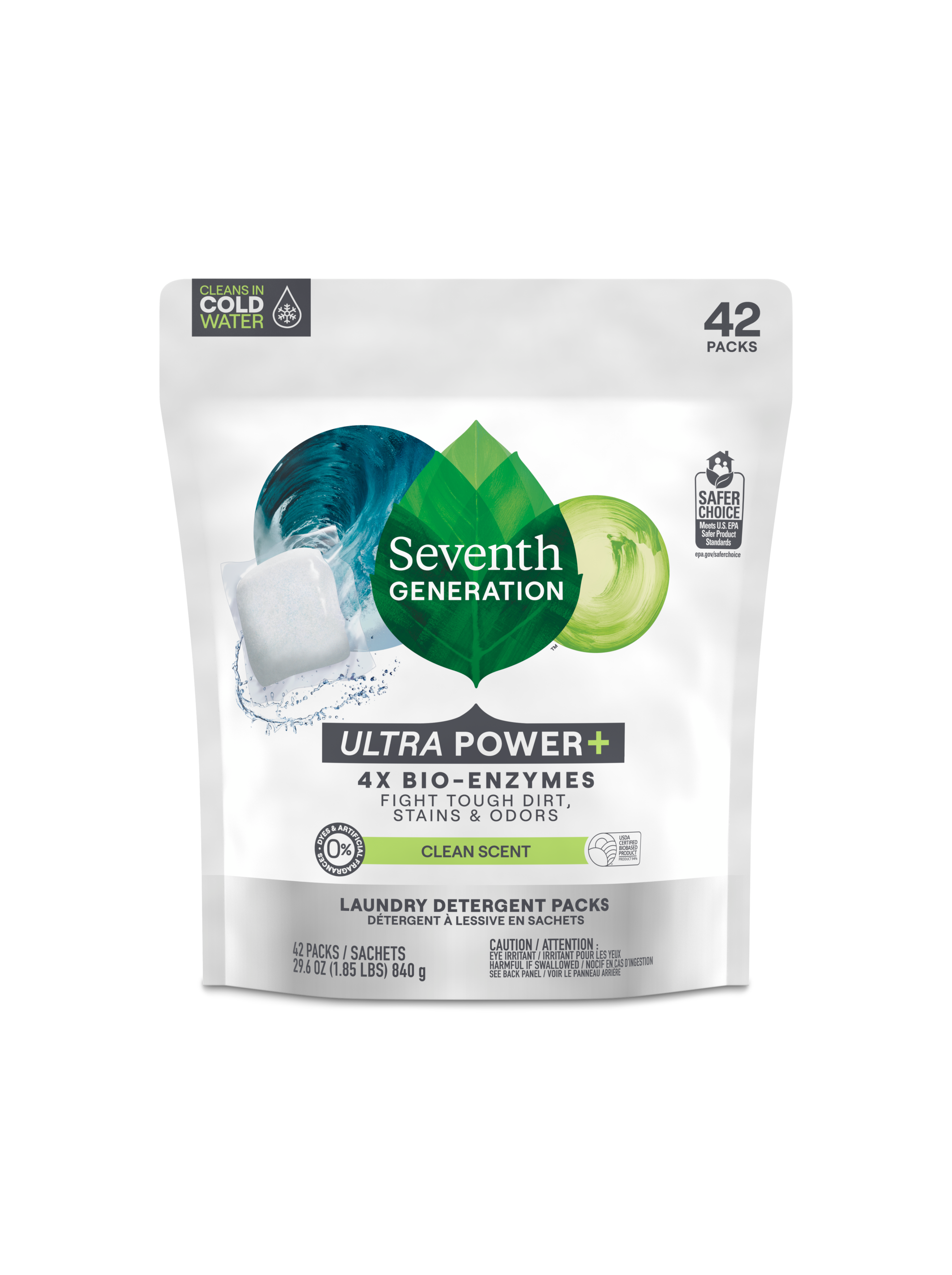 Power+™ Laundry Detergent Packs - Clean Scent | Seventh Generation