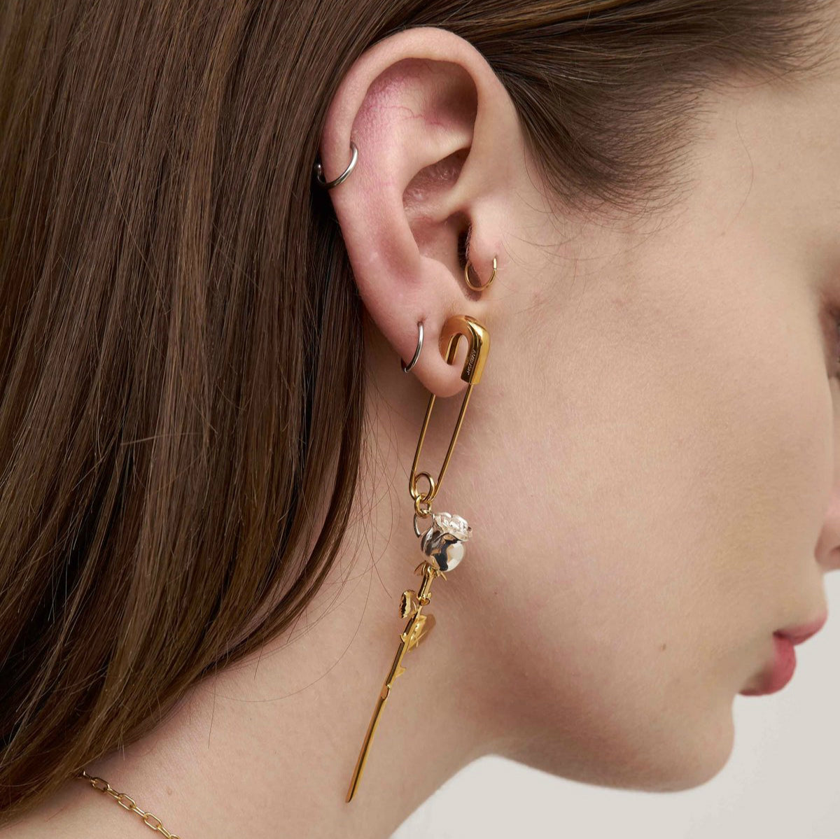 Rose Charm Earring - Seven Season