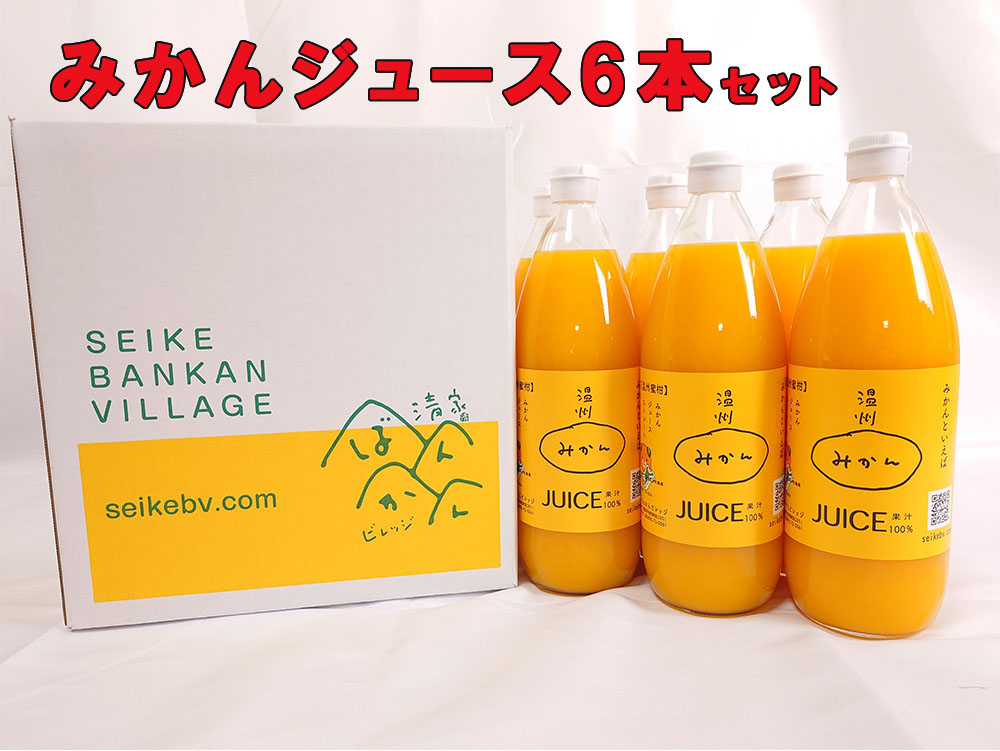 温州みかんストレートジュース 6本セット(1本1000ml) / 清家ばんかん